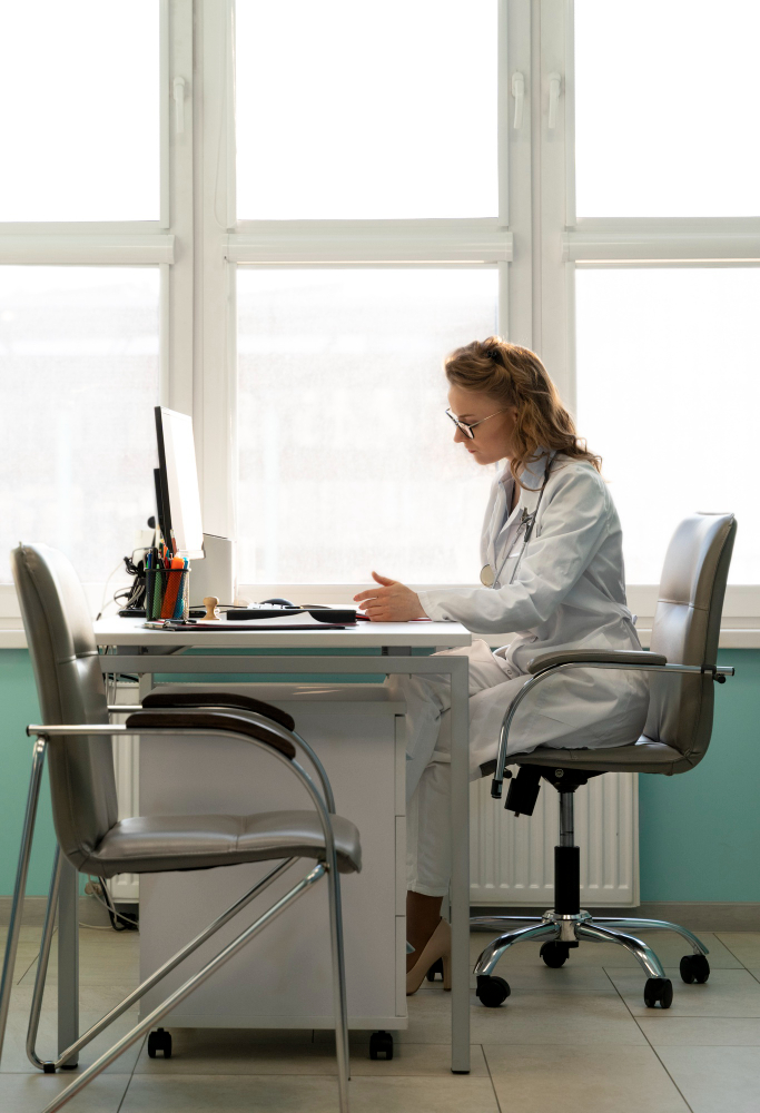 doctor at desk